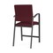 Lesro Newport Hip Chair Metal Frame, Charcoal, OH Wine Upholstery NP1161 - alternate 2